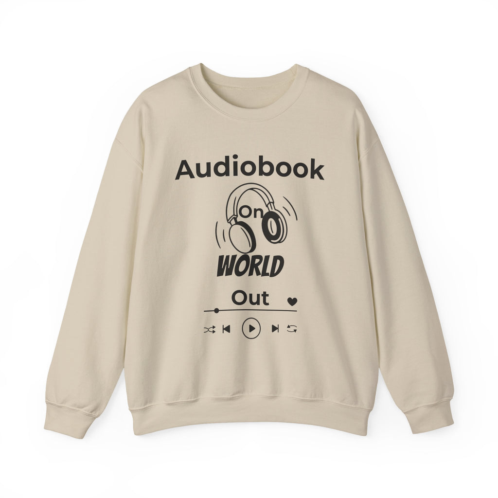 Audiobook Lover's Crewneck Sweatshirt, Cozy Gift for Bookworms, Relaxing Hoodie for Readers, Perfect for Holidays, Unisex Literary Apparel