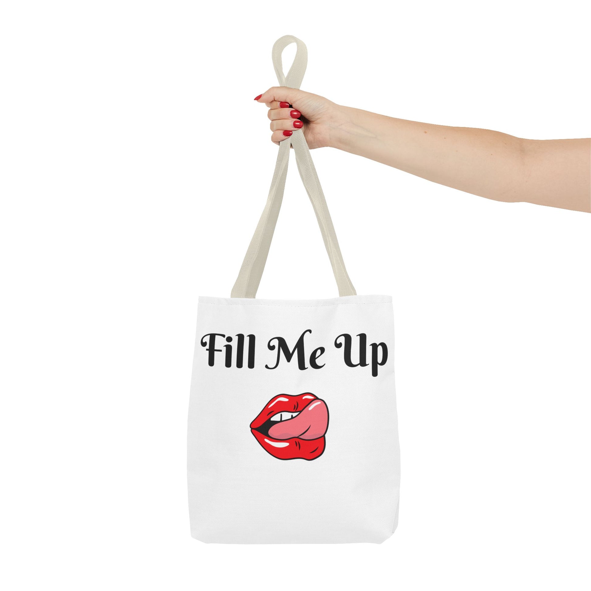Whimsical Tote Bag Fill Me Up, Books Lover Gift, Cute Canvas Tote