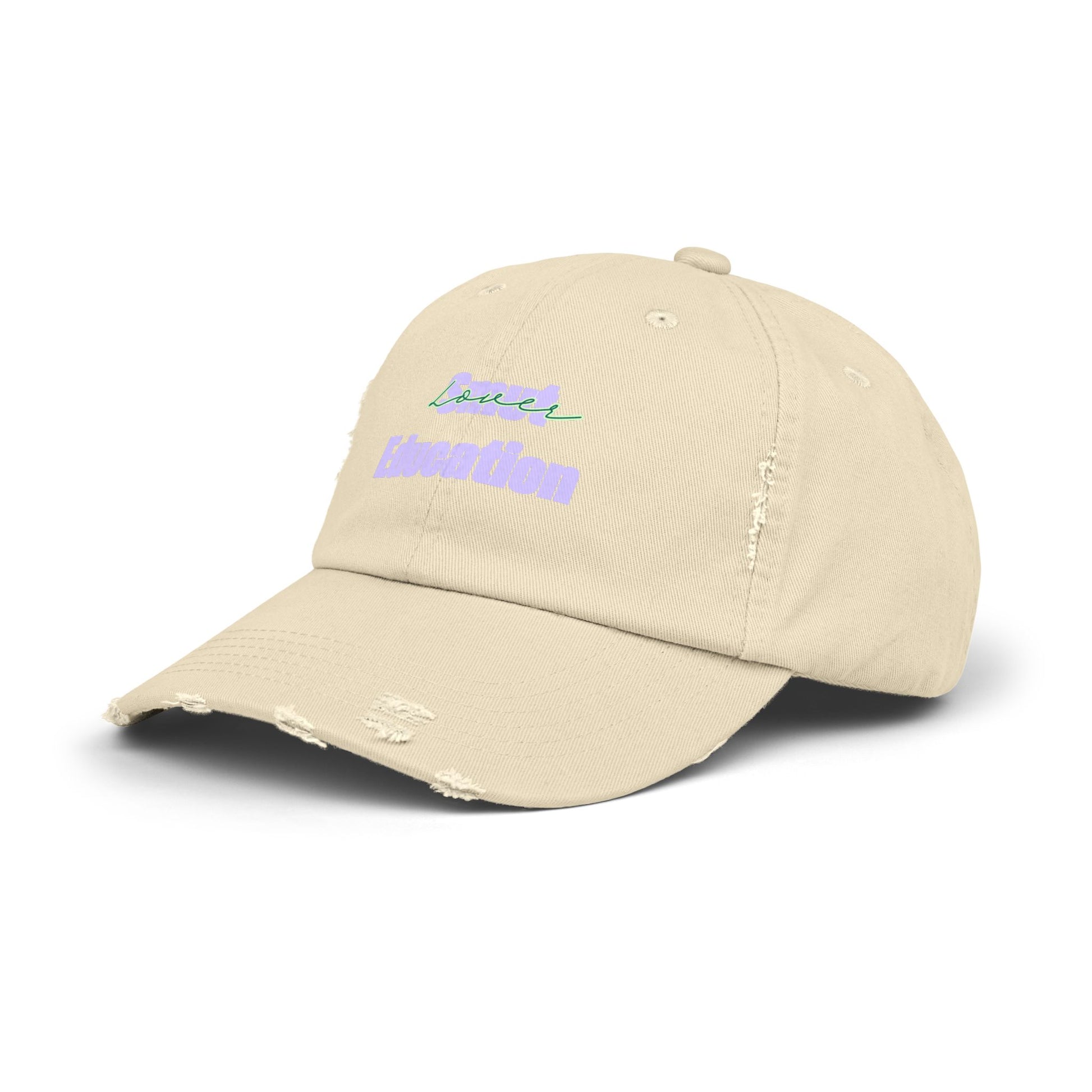 Pastel 'Smut Education Lover' Distressed Cap — Vintage Style Baseball Hat