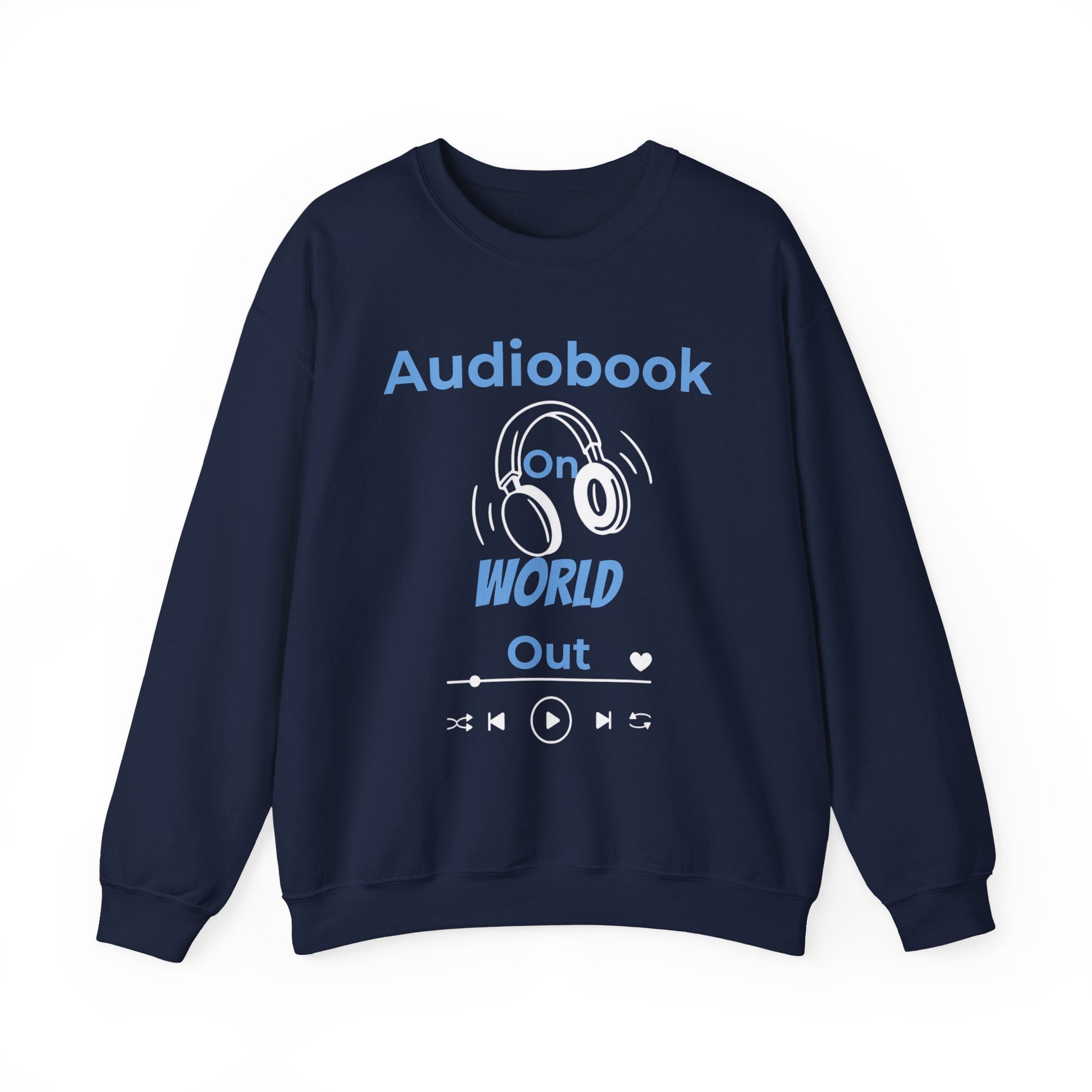 Audiobook Lover's Crewneck Sweatshirt, Cozy Gift for Bookworms, Relaxing Hoodie for Readers, Perfect for Holidays, Unisex Literary Apparel