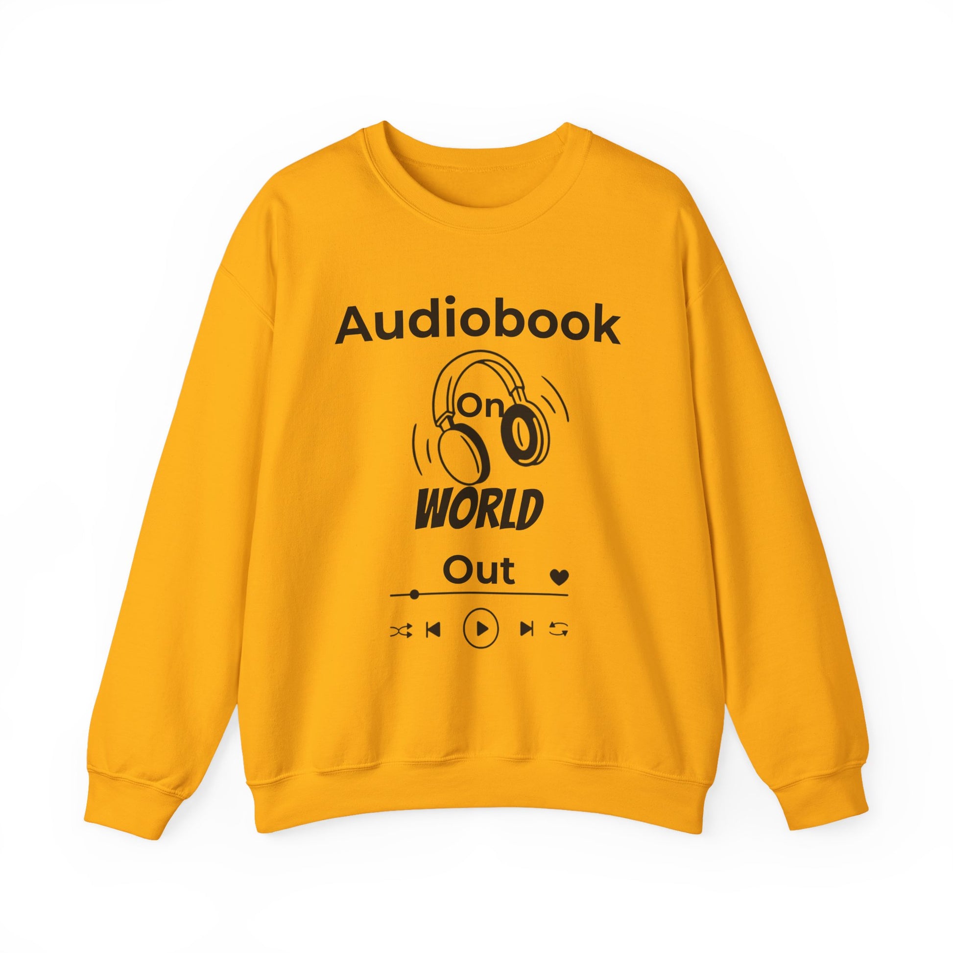 Audiobook Lover's Crewneck Sweatshirt, Cozy Gift for Bookworms, Relaxing Hoodie for Readers, Perfect for Holidays, Unisex Literary Apparel