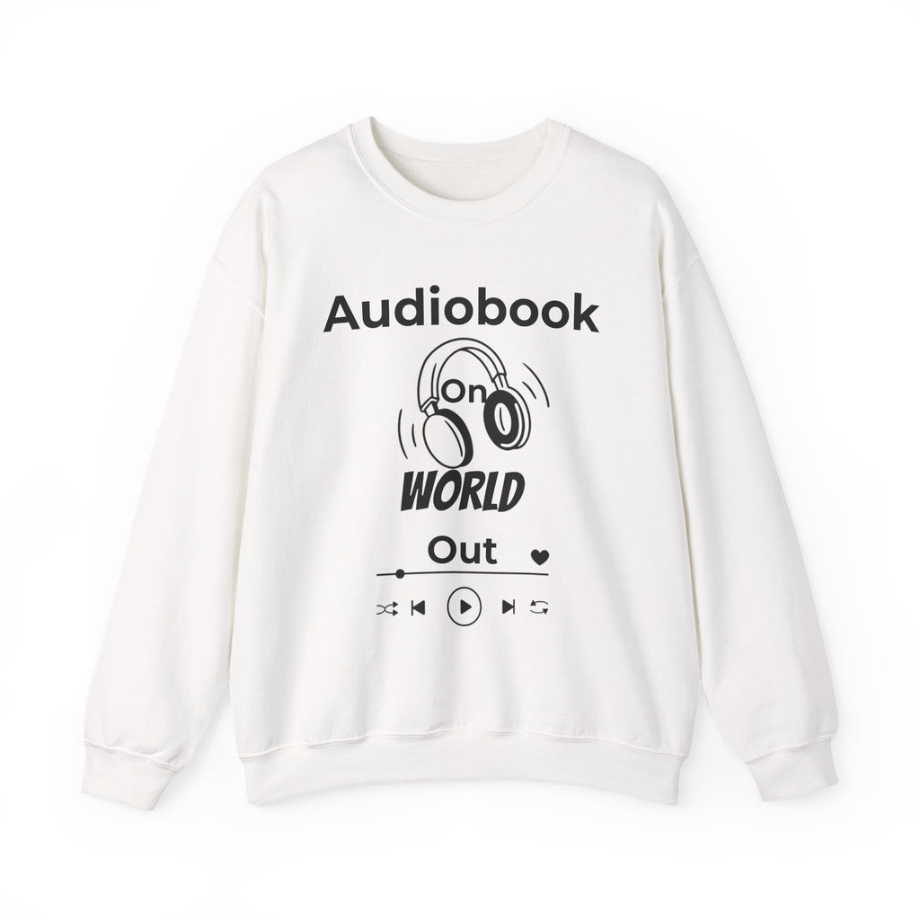 Audiobook Lover's Crewneck Sweatshirt, Cozy Gift for Bookworms, Relaxing Hoodie for Readers, Perfect for Holidays, Unisex Literary Apparel