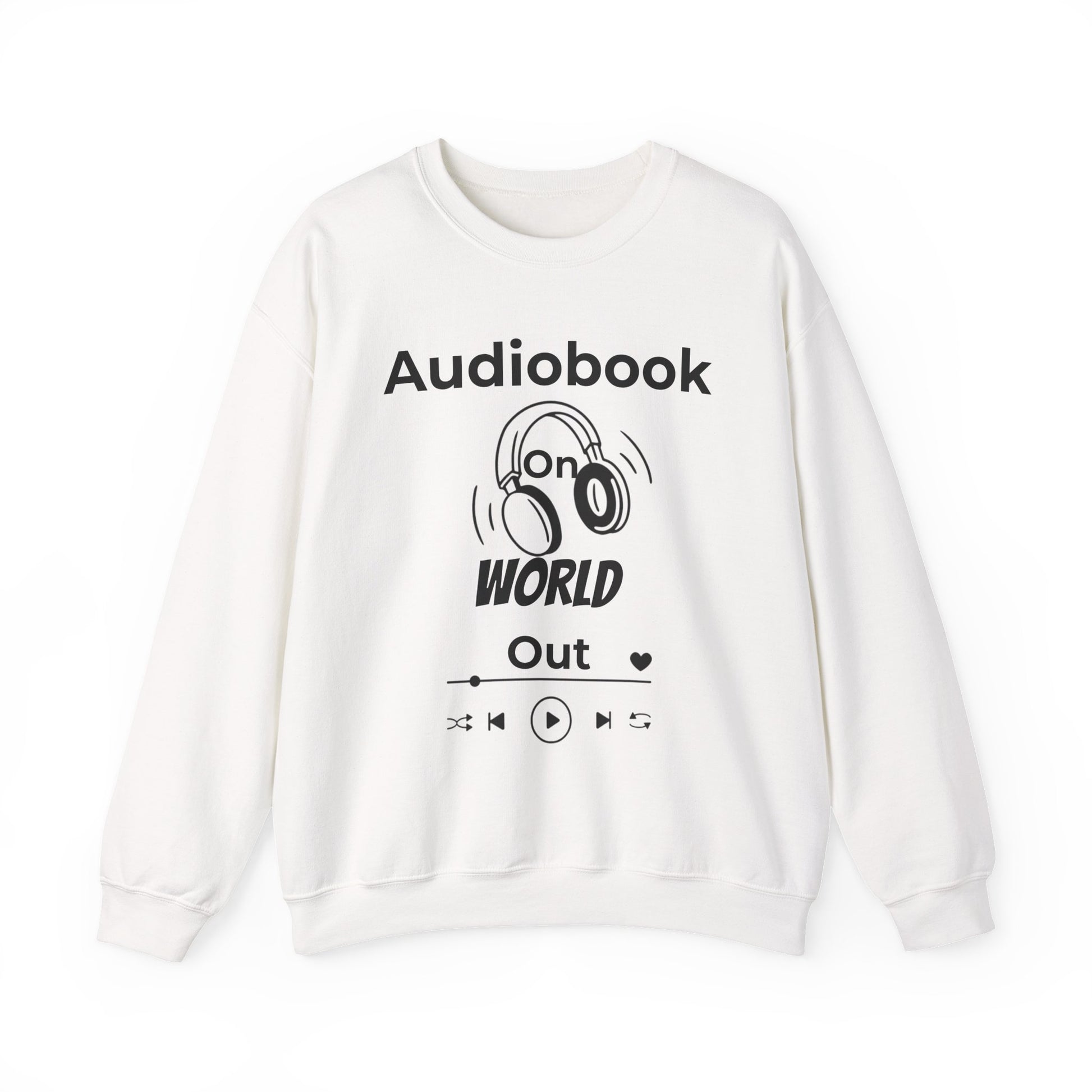 Audiobook Lover's Crewneck Sweatshirt, Cozy Gift for Bookworms, Relaxing Hoodie for Readers, Perfect for Holidays, Unisex Literary Apparel