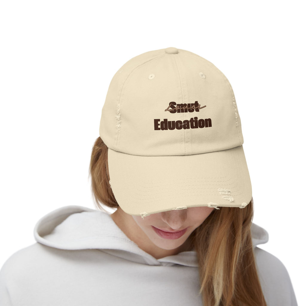 Peanut Butter Baby 'Smut Education Lover' Distressed Cap — Vintage Style Baseball Hat