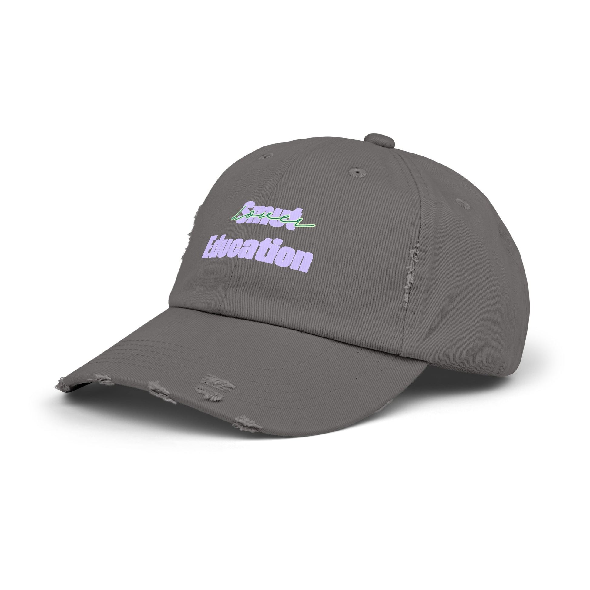Pastel 'Smut Education Lover' Distressed Cap — Vintage Style Baseball Hat