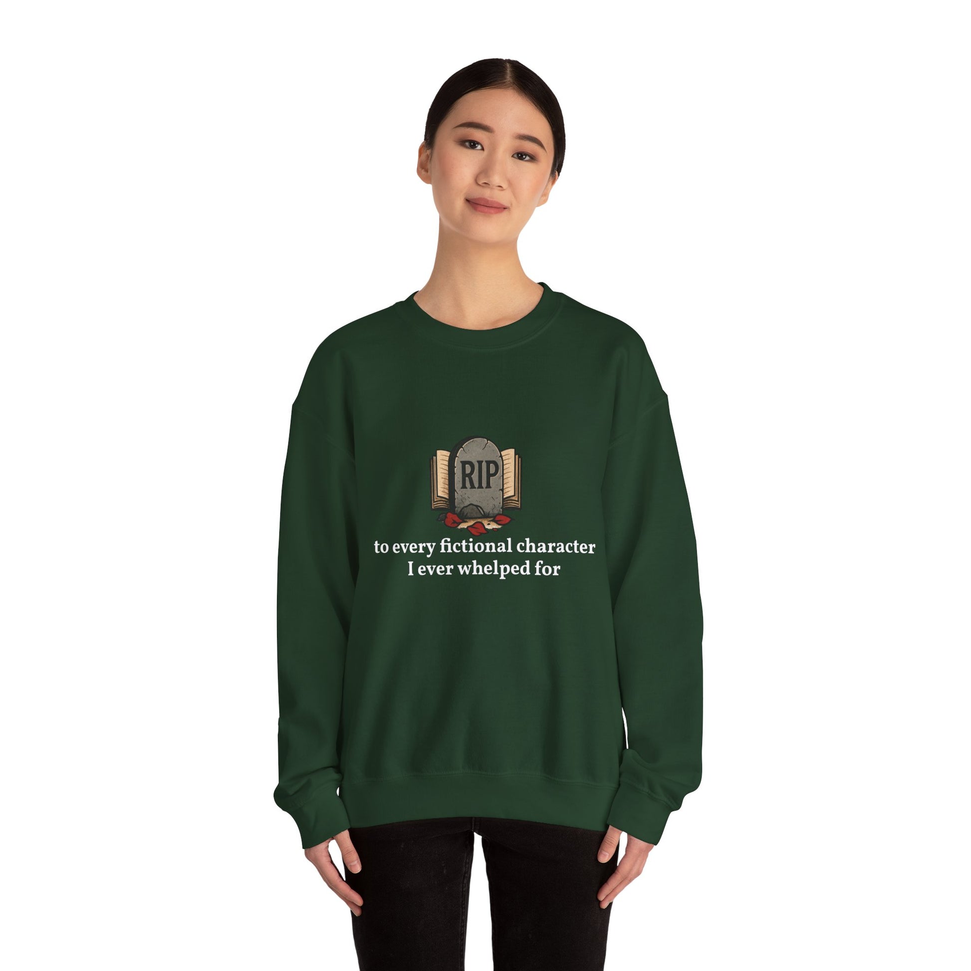 Rest in Peace Fictional Characters Sweatshirt, Cozy Crewneck, Unisex Pullover, Perfect Gift for Book Lovers, Writer Apparel, Heartfelt [...]